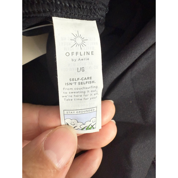 Women's Aerie Black Offline The Hugger Bootcut Hi-Rise Pants L - Picture 10 of 12